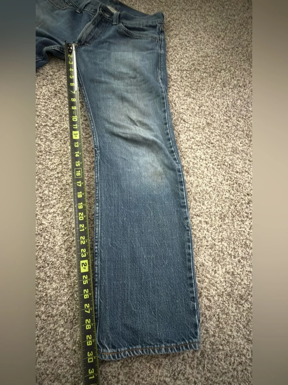 Levi's 539 Eco Vintage Straight Jeans Men's 31x30 Distressed Blue White Tab